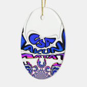 U.S. Een prachtig design van verbluffende tekstcit Keramisch Ornament (Links)