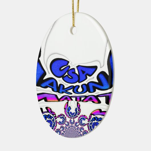 U.S. Een prachtig design van verbluffende tekstcit Keramisch Ornament (Links)