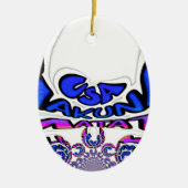 U.S. Een prachtig design van verbluffende tekstcit Keramisch Ornament (Voorkant)