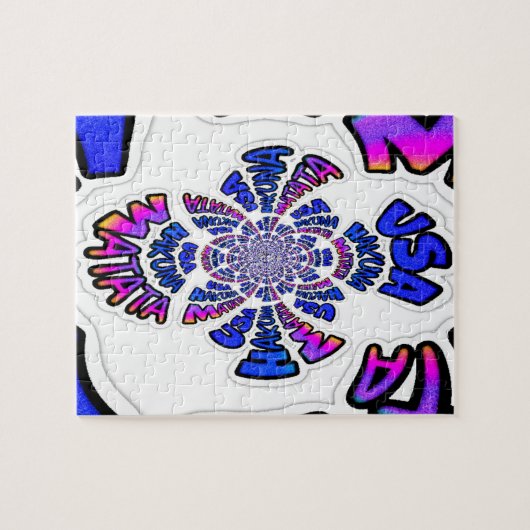 U.S. Een prachtig design van verbluffende tekstcit Legpuzzel (Horizontaal)