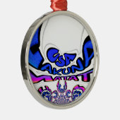 U.S. Een prachtig design van verbluffende tekstcit Metalen Ornament (Rechts)