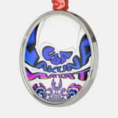 U.S. Een prachtig design van verbluffende tekstcit Metalen Ornament (Links)