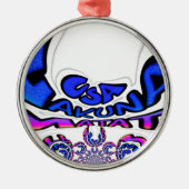 U.S. Een prachtig design van verbluffende tekstcit Metalen Ornament (Voorkant)