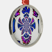 U.S. Een prachtig design van verbluffende tekstcit Metalen Ornament (Rechts)