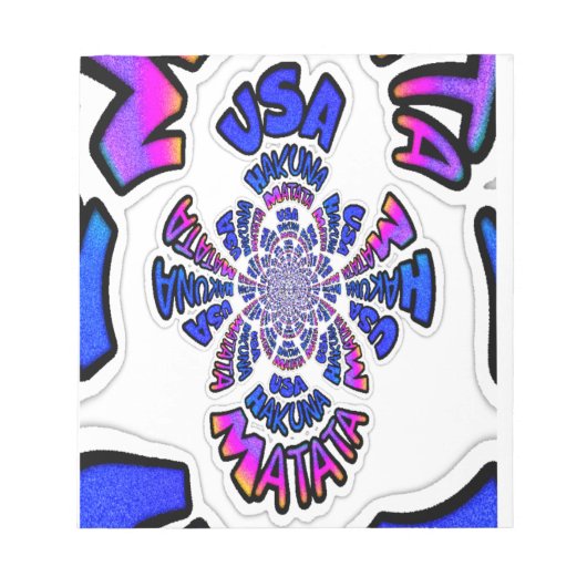 U.S. Een prachtig design van verbluffende tekstcit Notitieblok (Voorkant)