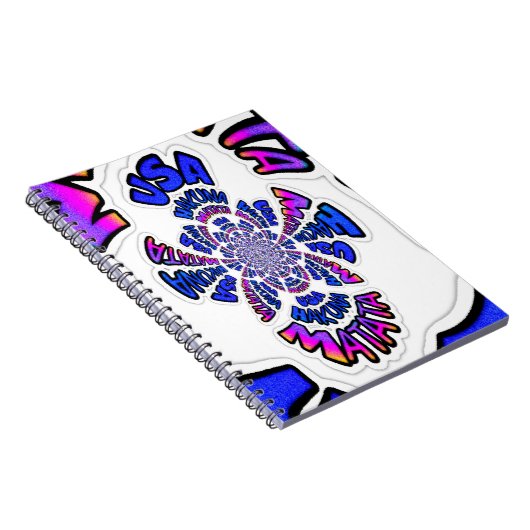 U.S. Een prachtig design van verbluffende tekstcit Notitieboek (Rechterzijde)