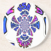 U.S. Een prachtig design van verbluffende tekstcit Zandsteen Onderzetter (Voorkant)