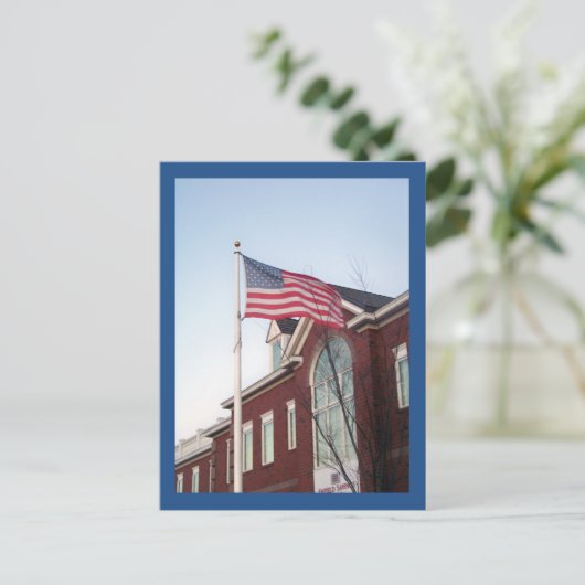 U.S. Flag Enfield Spaarbank Connecticut Briefkaart (Staand voorkant)