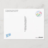 U.S. Flag Enfield Spaarbank Connecticut Briefkaart (Achterkant)