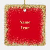 U.S. grenspatrouille aan de grens kerstversiering Keramisch Ornament (Achterkant)