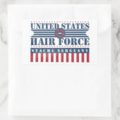U.S. Hair Force Stache Sergeant Rechthoekige Sticker (Tas)