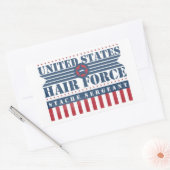U.S. Hair Force Stache Sergeant Rechthoekige Sticker (Envelop)