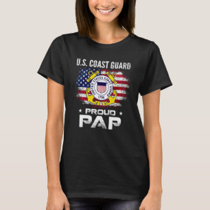 U S kustwacht met Amerikaanse vlag T-shirt