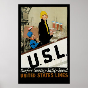 U.S.L. ~ Comfort, met dank, veiligheid, snelheid Poster
