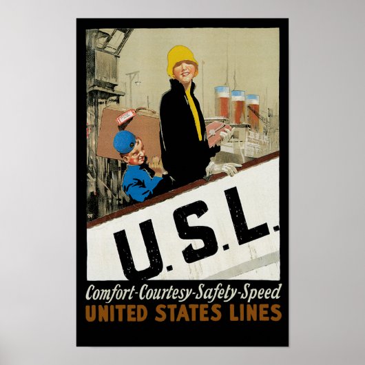 U.S.L. ~ Comfort, met dank, veiligheid, snelheid Poster (Voorkant)