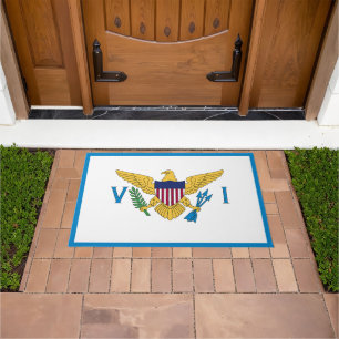 U.S Maagdeneilanden Vlag huis mat, patriottisch VS Deurmat