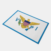 U.S Maagdeneilanden Vlag huis mat, patriottisch VS Deurmat (Schuin)