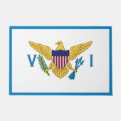 U.S Maagdeneilanden Vlag huis mat, patriottisch VS Deurmat (Voorkant)
