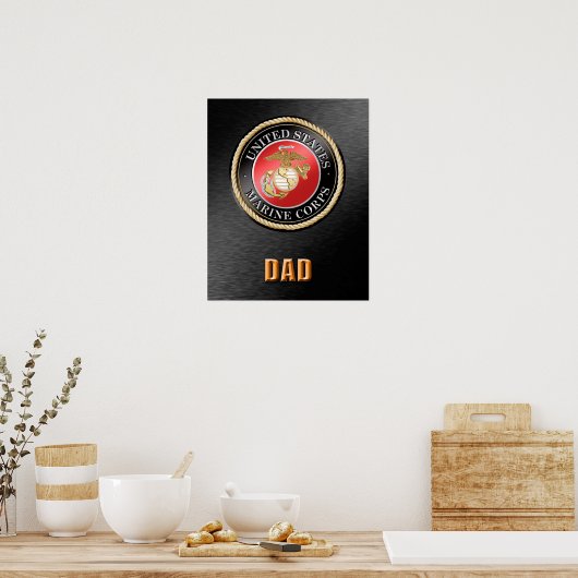 U.S. Marine Corps Dad Poster (Keuken)