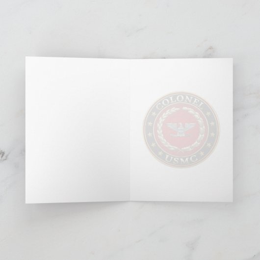 U.S. Marine: Kolonel (USMC [3D] Col.) Kaart (Binnen)