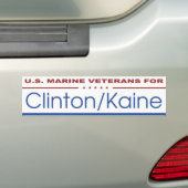 U.S. Marine Veterans for Clinton/Kaine Sticker (Op auto)