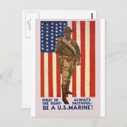 U.S. MARINES eerst in de strijd altijd trouw Briefkaart (Voorkant / Achterkant)