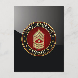 U.S. Marines: Eerste brigadier (USMC 1stSgt) [3D] Briefkaart