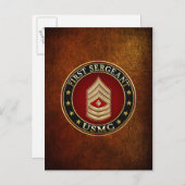 U.S. Marines: Eerste brigadier (USMC 1stSgt) [3D] Briefkaart (Voorkant / Achterkant)