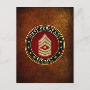 U.S. Marines: Eerste brigadier (USMC 1stSgt) [3D] Briefkaart