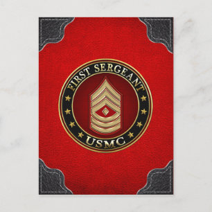U.S. Marines: Eerste brigadier (USMC 1stSgt) [3D] Briefkaart