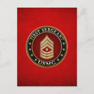 U.S. Marines: Eerste brigadier (USMC 1stSgt) [3D] Briefkaart