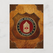 U.S. Marines: Eerste brigadier (USMC 1stSgt) [3D] Briefkaart (Voorkant)