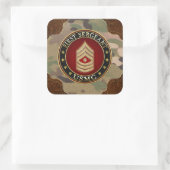 U.S. Marines: Eerste brigadier (USMC 1stSgt) [3D] Vierkante Sticker (Tas)