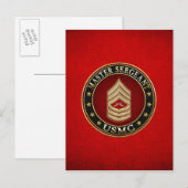 U.S. Marines: Hoofdinspecteur (USMC MSgt) [3D] Briefkaart (Voorkant / Achterkant)