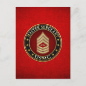 U.S. Marines: Hoofdinspecteur (USMC MSgt) [3D] Briefkaart (Voorkant)