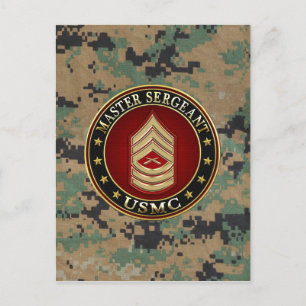 U.S. Marines: Hoofdinspecteur (USMC MSgt) [3D] Briefkaart