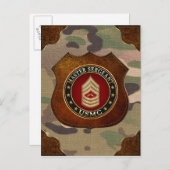 U.S. Marines: Hoofdinspecteur (USMC MSgt) [3D] Briefkaart (Voorkant / Achterkant)