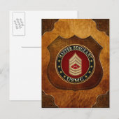 U.S. Marines: Hoofdinspecteur (USMC MSgt) [3D] Briefkaart (Voorkant / Achterkant)
