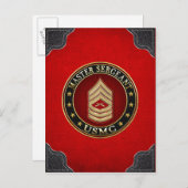 U.S. Marines: Hoofdinspecteur (USMC MSgt) [3D] Briefkaart (Voorkant / Achterkant)