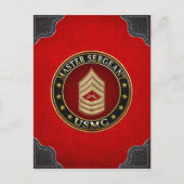 U.S. Marines: Hoofdinspecteur (USMC MSgt) [3D] Briefkaart (Voorkant)