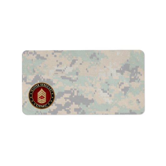 U.S. Marines: Hoofdinspecteur (USMC MSgt) [3D] Etiket (Voorkant)