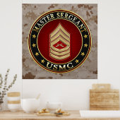 U.S. Marines: Hoofdinspecteur (USMC MSgt) [3D] Poster (Keuken)