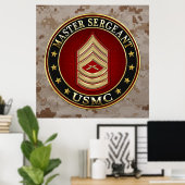 U.S. Marines: Hoofdinspecteur (USMC MSgt) [3D] Poster (Thuiskantoor)