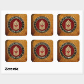 U.S. Marines: Hoofdinspecteur (USMC MSgt) [3D] Vierkante Sticker (Vel)