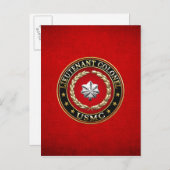 U.S. Marines: Luitenant-kolonel (USMC LtCol) [3D] Briefkaart (Voorkant / Achterkant)