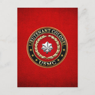 U.S. Marines: Luitenant-kolonel (USMC LtCol) [3D] Briefkaart