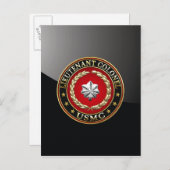 U.S. Marines: Luitenant-kolonel (USMC LtCol) [3D] Briefkaart (Voorkant / Achterkant)