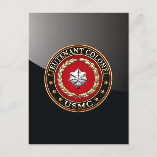 U.S. Marines: Luitenant-kolonel (USMC LtCol) [3D] Briefkaart (Voorkant)