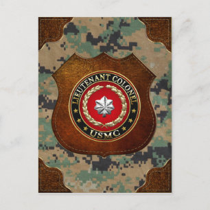 U.S. Marines: Luitenant-kolonel (USMC LtCol) [3D] Briefkaart