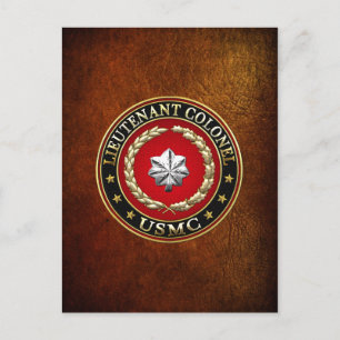 U.S. Marines: Luitenant-kolonel (USMC LtCol) [3D] Briefkaart